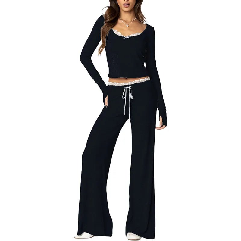 Ensemble Femme Confort & Style - Top Crop et Pantalon Large - Dottichic